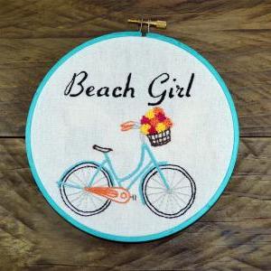 Ladies Beach Cruiser Bike, Turquoise Retro Bicycle..