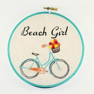 Ladies Beach Cruiser Bike, Turquoise Retro Bicycle..